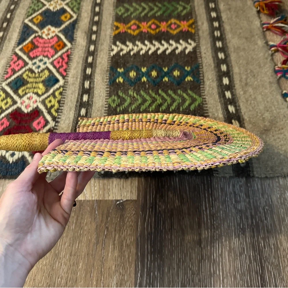 Natural Woven African Bolga Fan Handmade from Whole Foods